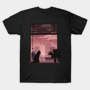 Cityscape Cat T-Shirt